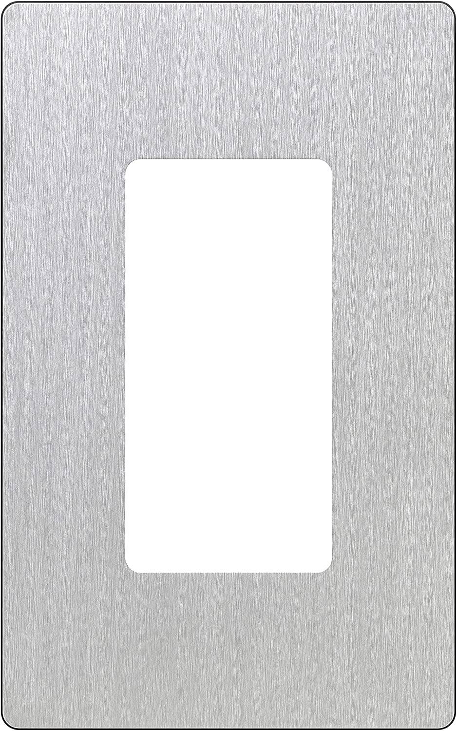 Lutron Claro Wallplate 1 Gang, Stainless (CW-1-SS)