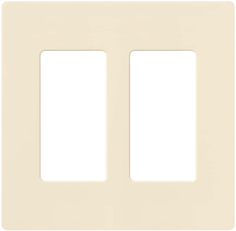 Lutron Claro Wallplate 2 Gang, Almond (CW-2-AL)