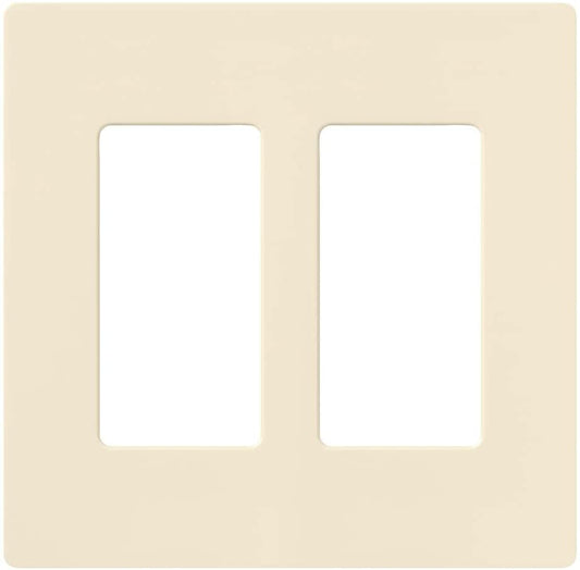 Lutron Claro Wallplate 2 Gang, Almond (CW-2-AL)