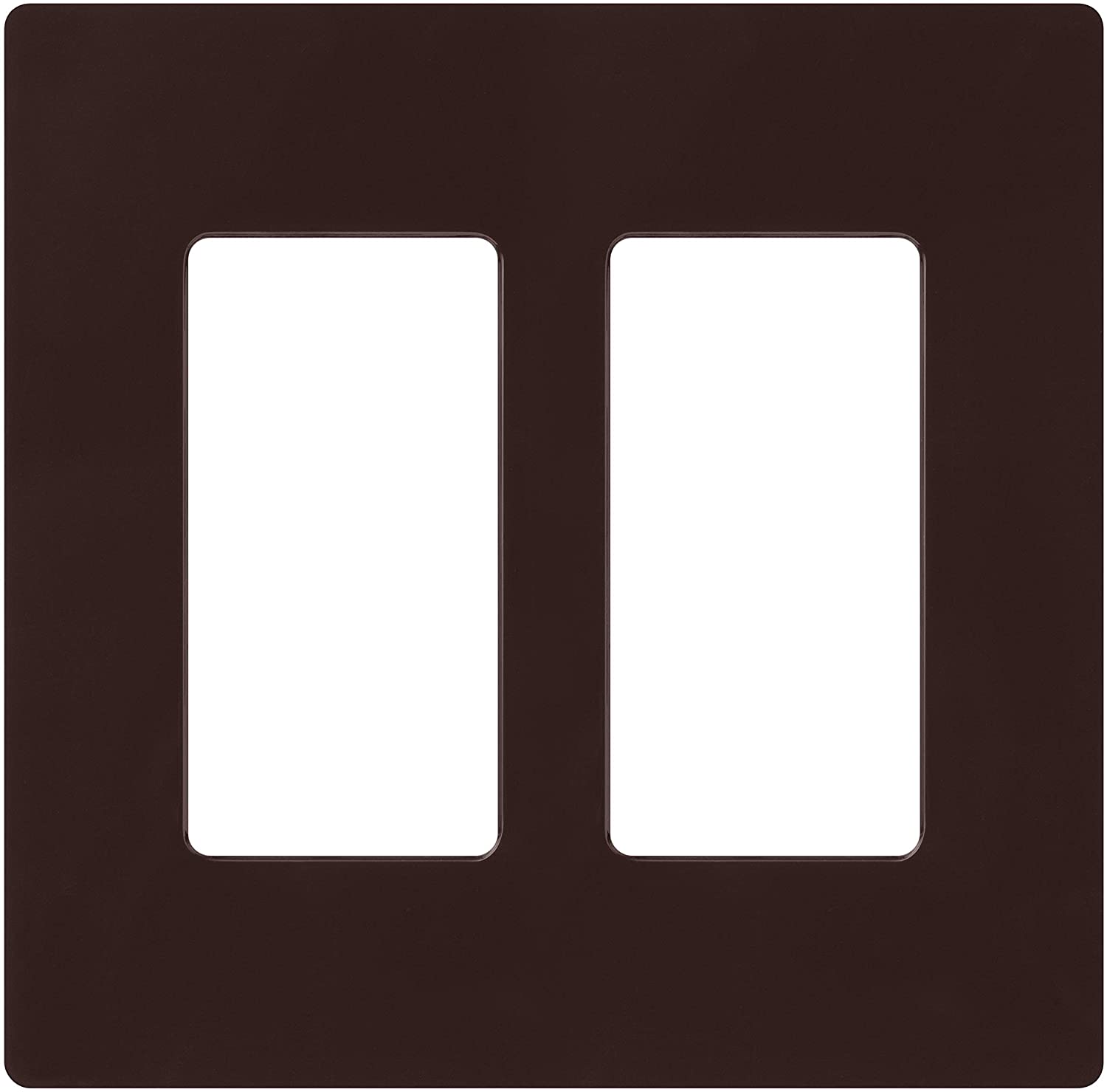 Lutron Claro Wallplate 2 Gang, Brown (CW-2-BR)
