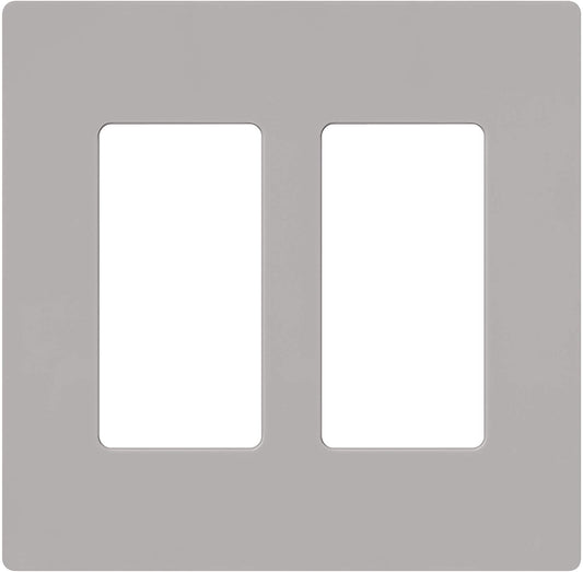 Lutron Claro Wallplate 2 Gang, Gray (CW-2-GR)