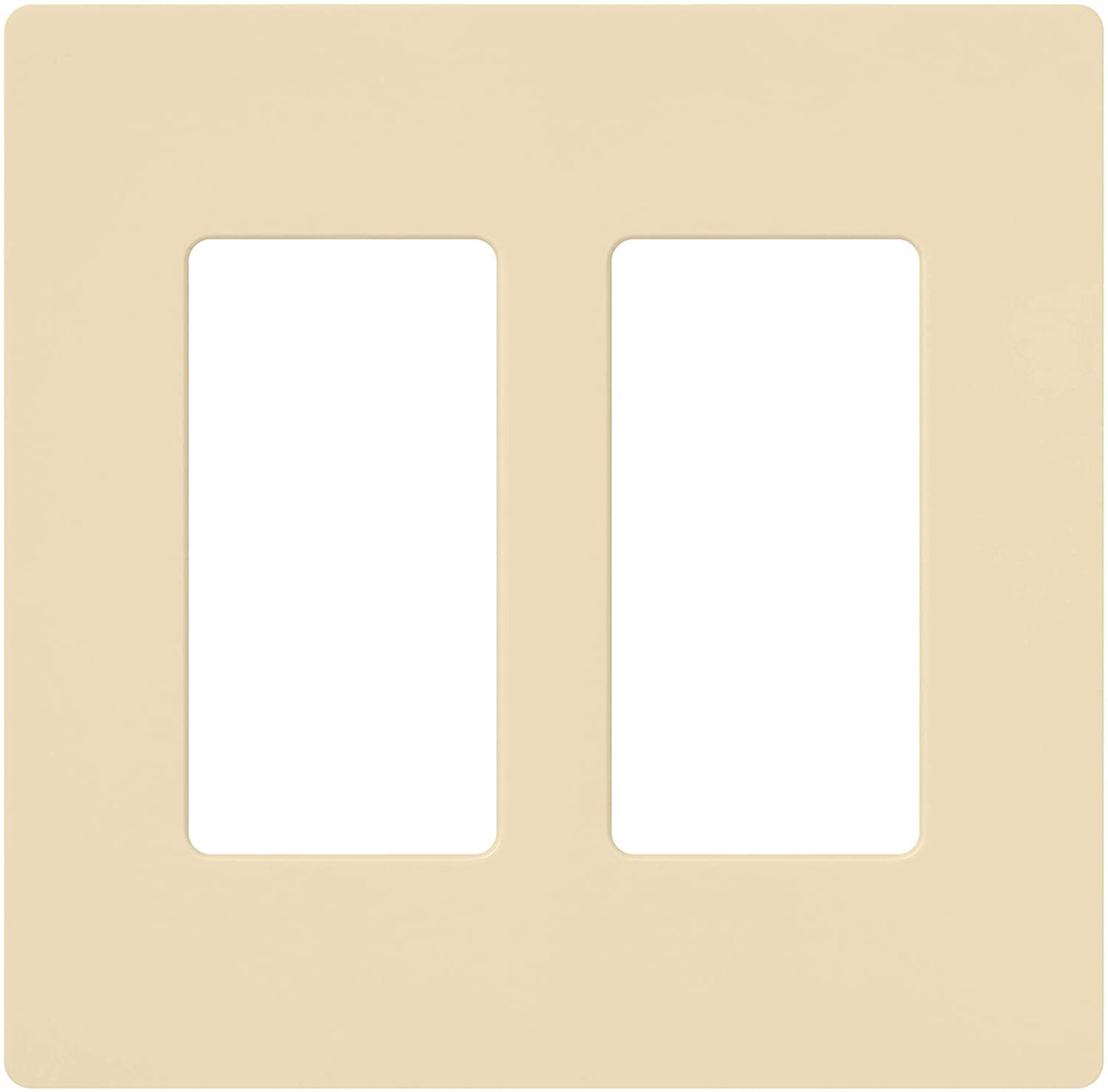 Lutron Claro Wallplate 2 Gang, Ivory (CW-2-IV)