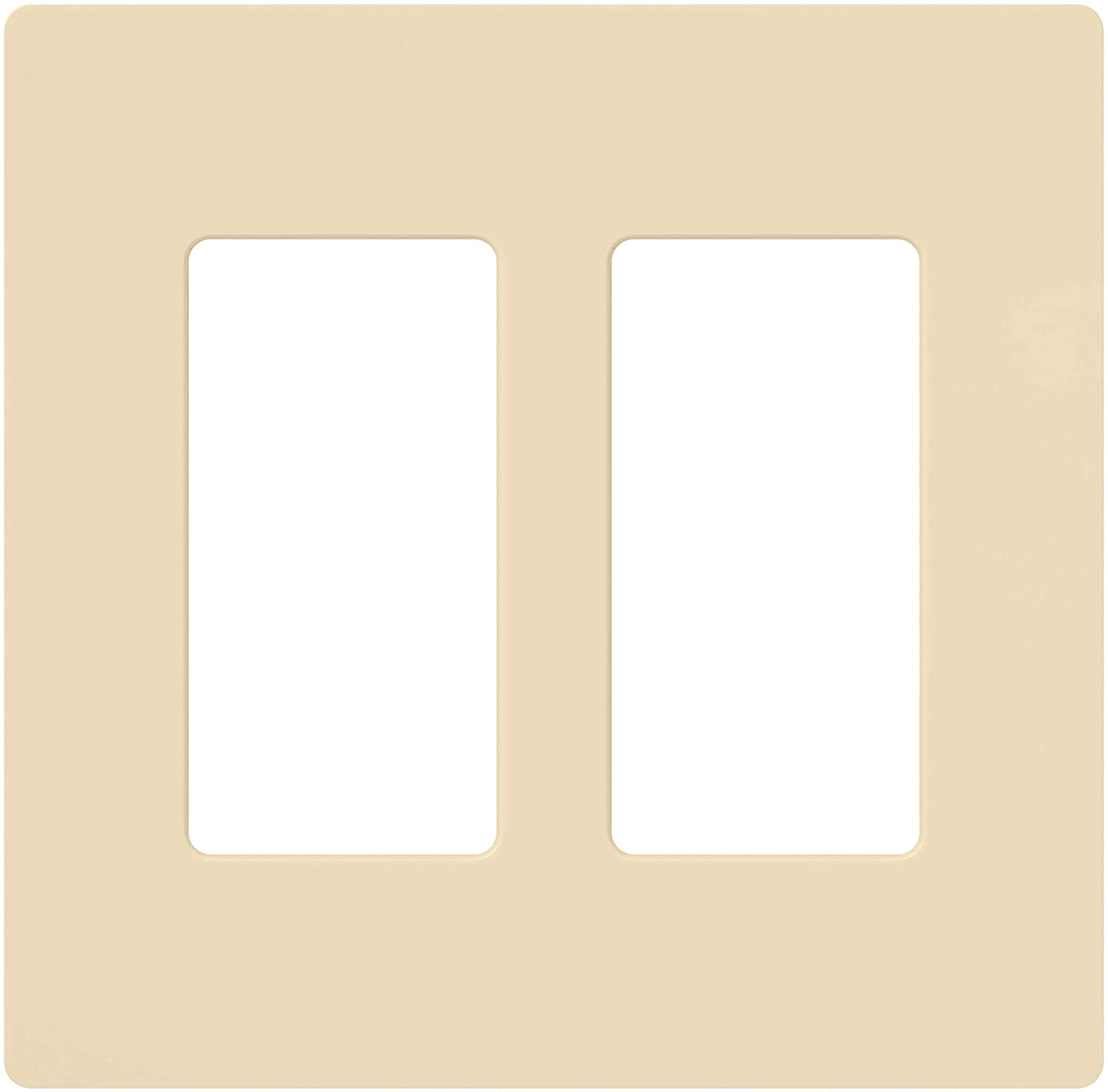 Lutron Claro Wallplate 2 Gang, Ivory (CW-2-IV)