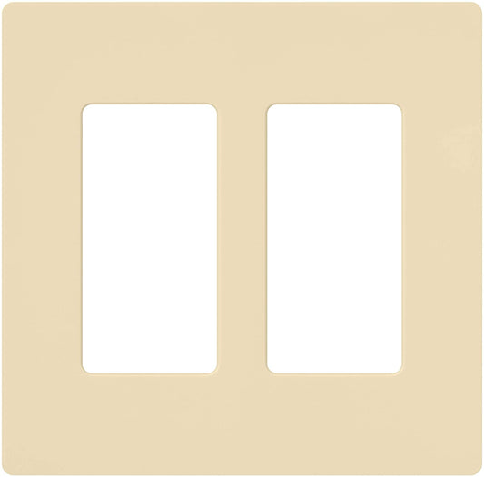 Lutron Claro Wallplate 2 Gang, Ivory (CW-2-IV)