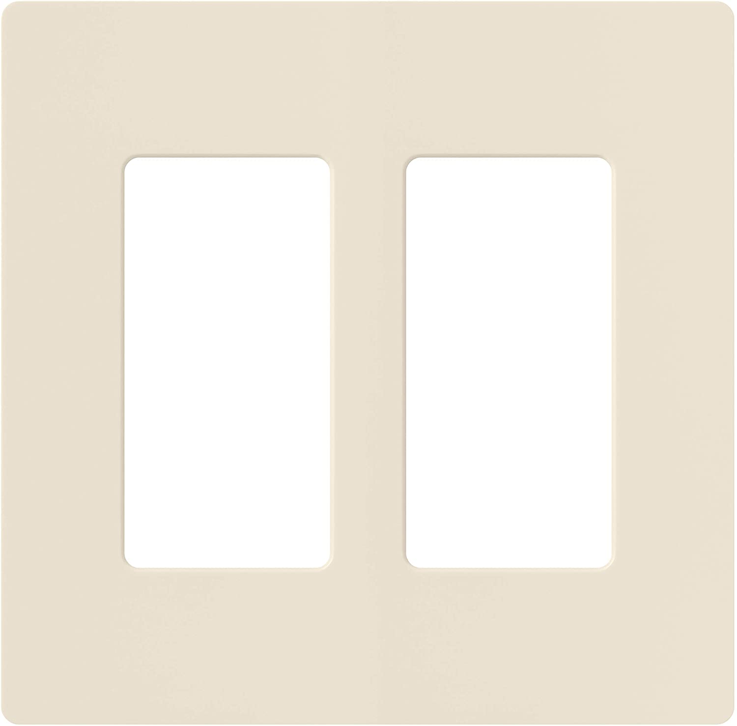 Lutron Claro Wallplate 2 Gang, Light Almond (CW-2-LA)