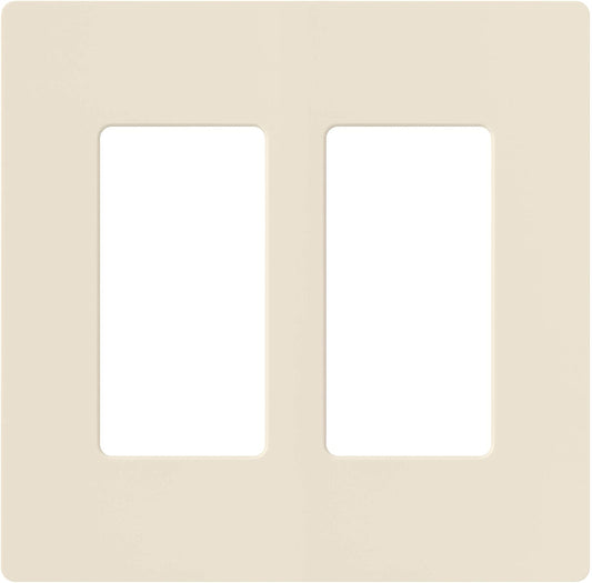 Lutron Claro Wallplate 2 Gang, Light Almond (CW-2-LA)