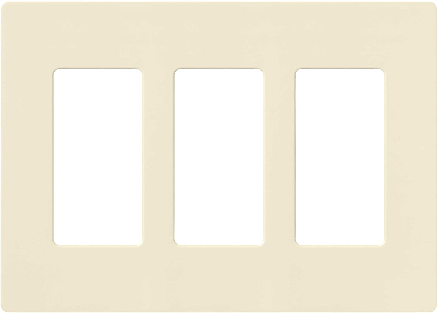 Lutron Claro Wallplate 3 Gang, Almond (CW-3-AL)