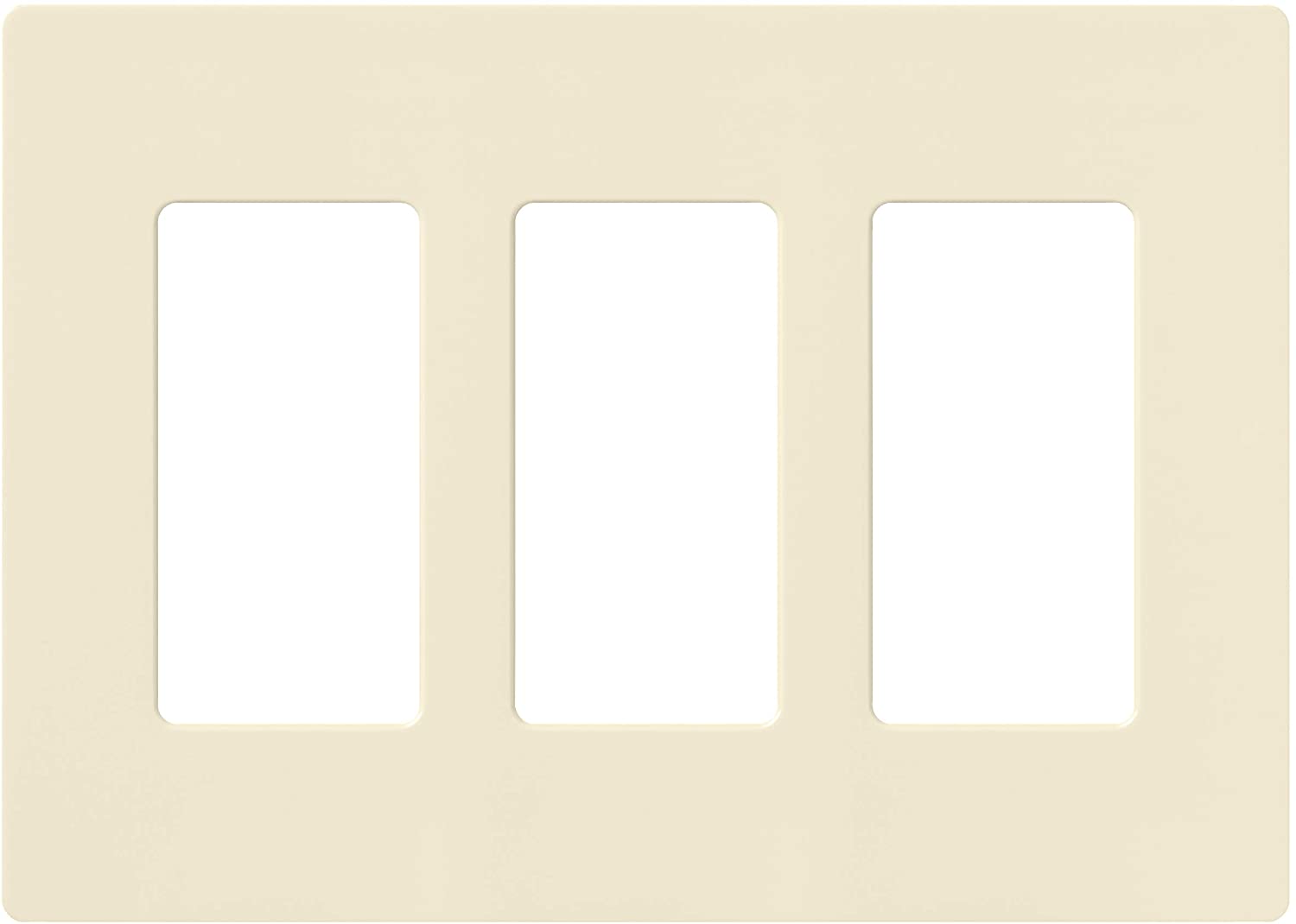 Lutron Claro Wallplate 3 Gang, Almond (CW-3-AL)