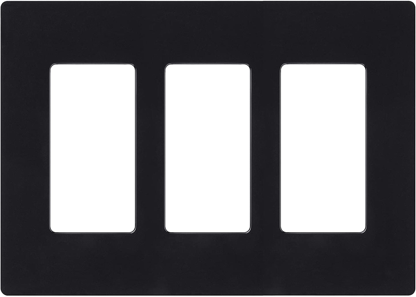 Lutron Claro Wallplate 3 Gang, Black (CW-3-BL)