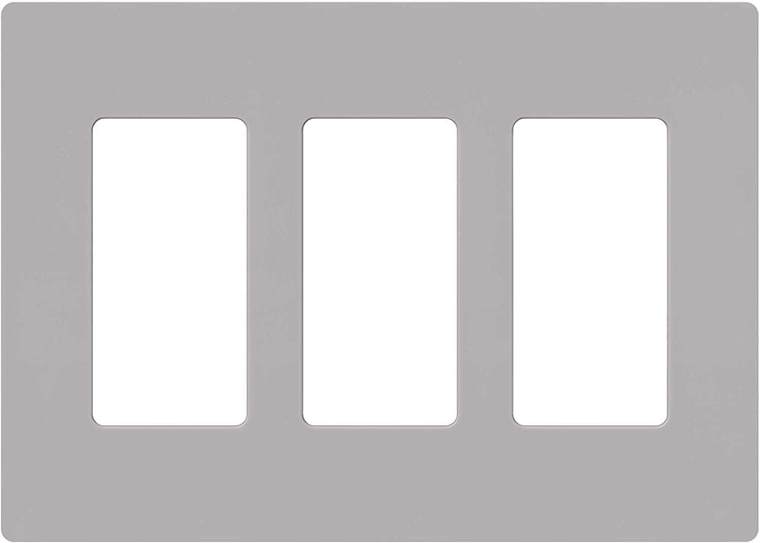 Lutron Claro Wallplate 3 Gang, Gray (CW-3-GR)