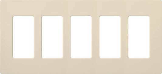 Lutron Claro Wallplate 5 Gang, Light Almond (CW-5-LA)