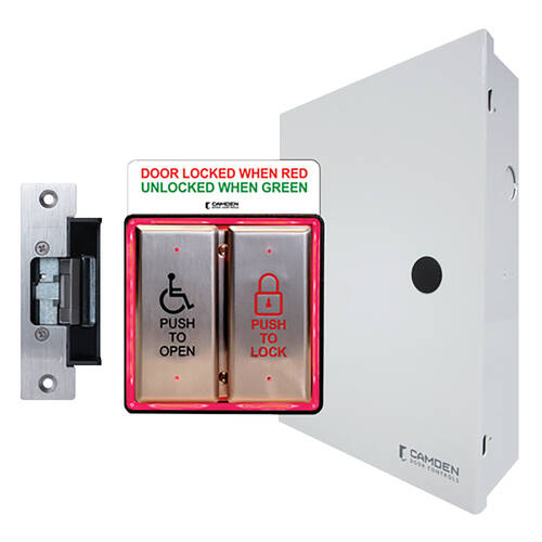 Camden Restroom Control Kit, Surface,CX-WC13AXSM plus Enclosure, PS, Strike, Eng (CX-WC13AXSM-PS)
