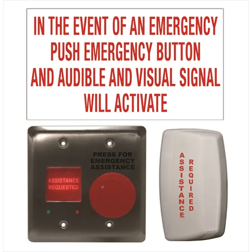 Camden Universal Emergency Call System Kit, Double Gang For Universal Restroom (CX-WEC10K2)