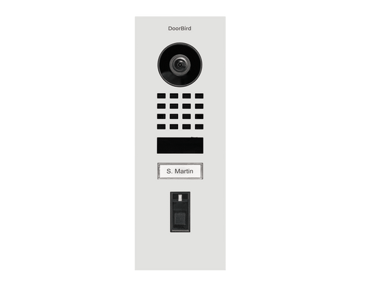 Doorbird IP Video Door Fingerprint 50, Surface Mount, Powder-Coated RAL 9016 (D1101FV-RAL9016)