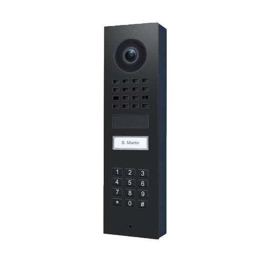 Doorbird Compact IP Video Door Station 1 Unit, Flush, Raven Polar/ Graphite BK (D1101KV-F-RPBLK)