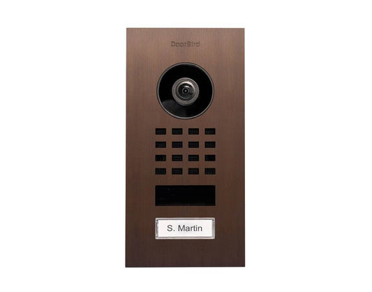 Doorbird Compact IP Video Door Station 1 Unit, Flush Mount, Architectural Bronze (D1101V-F-ARCHBRNZ)