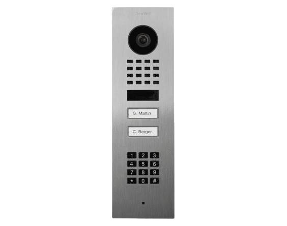 Doorbird IP Video Door Station 2 Unit w/ Keypad, Flush Mount, Stainless Steel (D1102KV-FL)