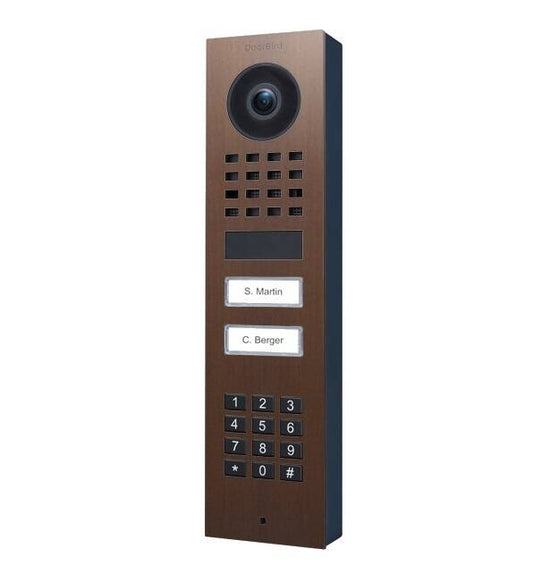 Doorbird IP Video Door Station 2 Unit, Keypad, Surface Mount, Architectural Brz (D1102KV-S-ARCHBRNZ)