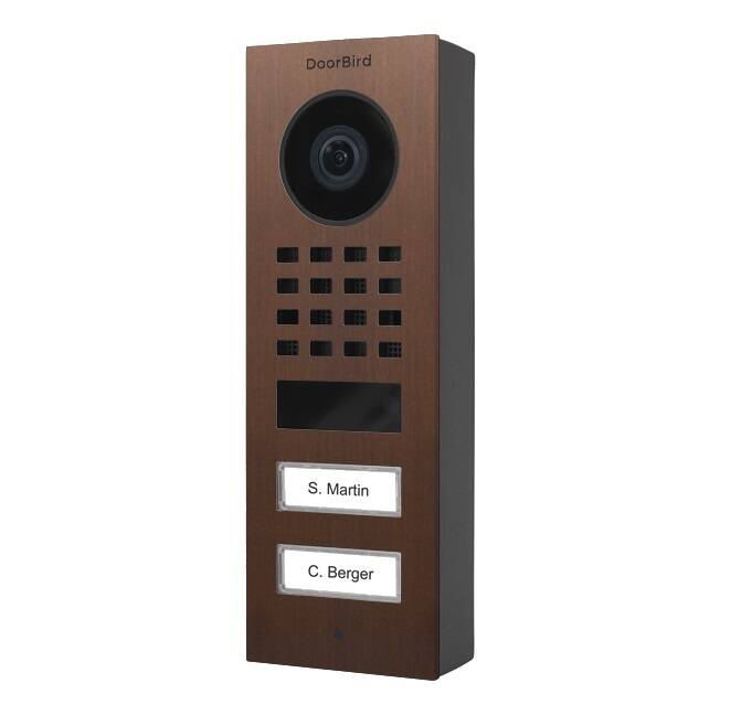 Doorbird IP Video Door Station 2 Unit, Buttons, Surface Mount, Architectural Brz (D1102V-S-ARCHBRNZ)
