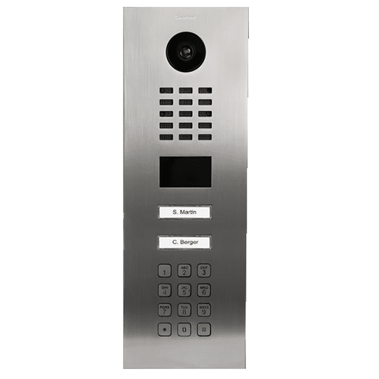 DoorBird IP Video Intercom, 2 Call Button, Keypad, Stainless Steel V2A (D2102KV)