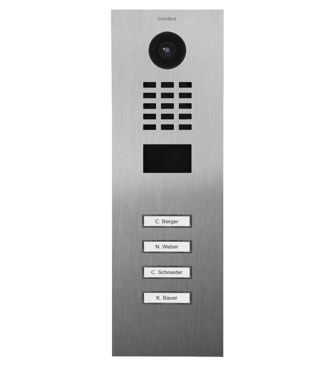 DoorBird IP Video Door Station, 4 Call Buttons, Stainless Steel V2A (D2104V-SSV2A)
