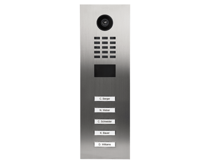 DoorBird IP Video Door Intercom 5 Buttons for 5 Tenants, Brushed Stainless Steel (D2105V)