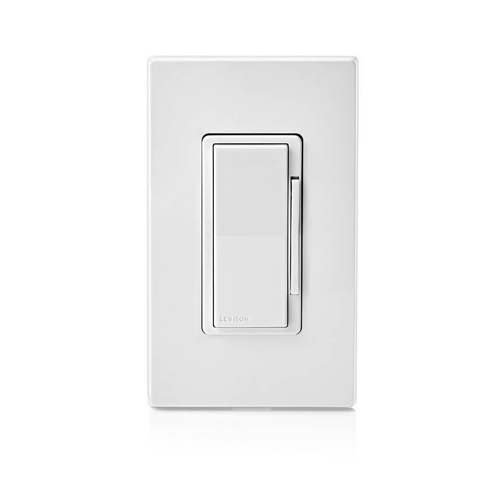 Variateur Wi-Fi intelligent Leviton Decora 2e génération compatible avec Google, Alexa, HomeKit et Matter (D26HD-1BW)