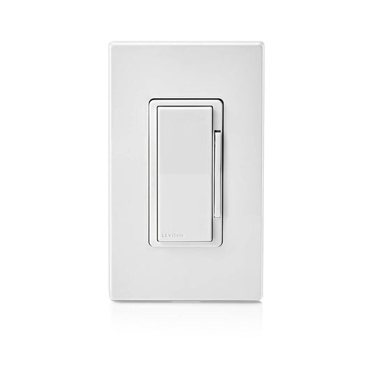 Variateur Wi-Fi intelligent Leviton Decora 2e génération compatible avec Google, Alexa, HomeKit et Matter (D26HD-1BW)