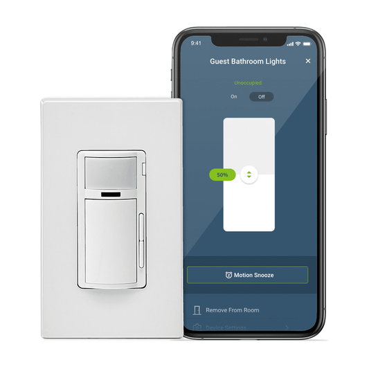 Variateur intelligent Wi-Fi à détection de mouvement Leviton Decora, Gen2 (D2MSD-1BW)