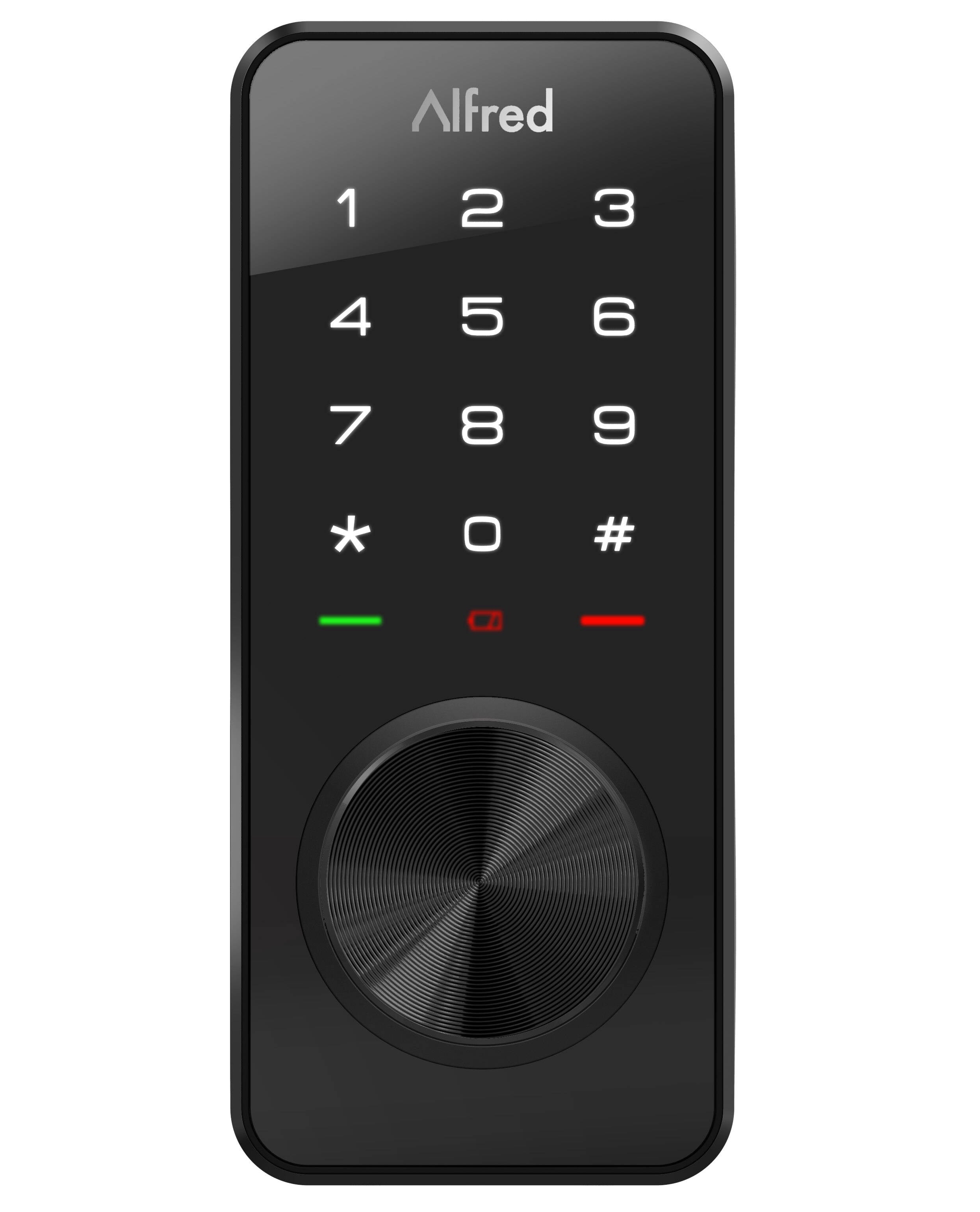 Alfred DB1 Smart Lock with Bluetooth, Key, Black (DB1-A-BL)