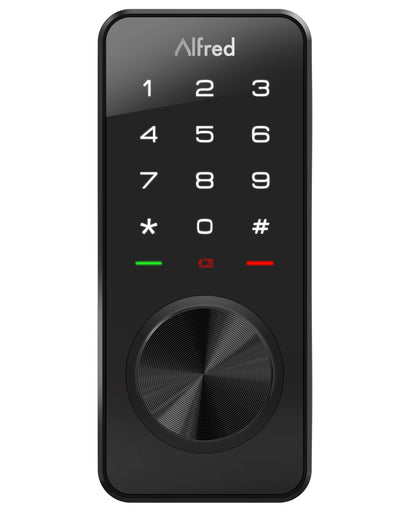 Alfred DB1 Smart Lock with Bluetooth, Key, Black (DB1-A-BL)
