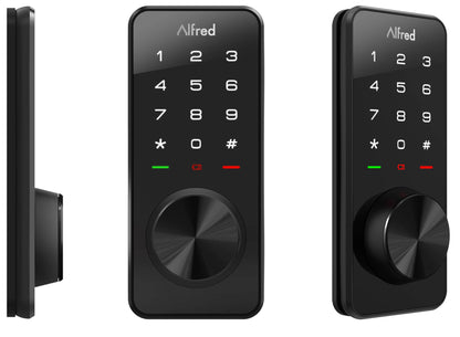Alfred DB1 Smart Lock with Bluetooth, Key, Black (DB1-A-BL)