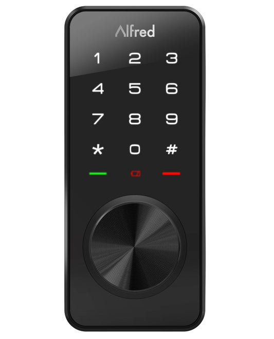 Alfred DB1 Smart Lock with Bluetooth, ZWave, Key, Black (DB1-B-BL)