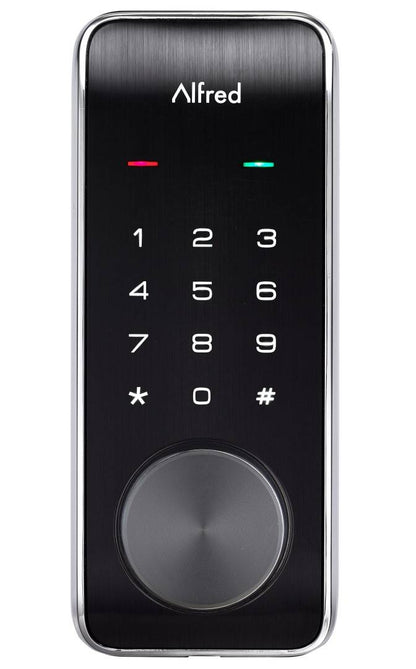 Serrure intelligente Alfred DB2 avec Bluetooth, clé, chrome (DB2-B-CR)