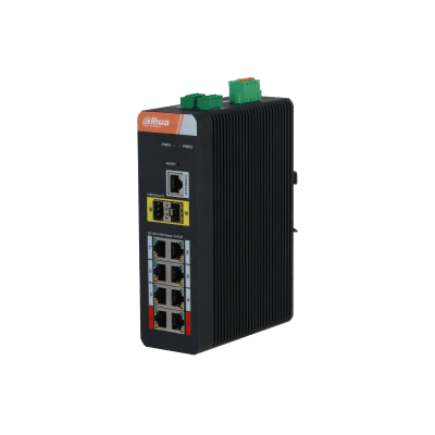 Dahua 8-Port PoE Managed Industrial Gigabit Switch (PoE 2.0) (DH-IS4210-8GT-120)