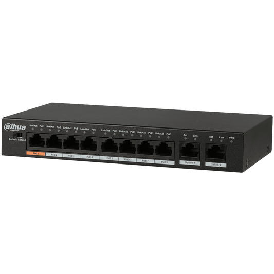 Dahua 8-port PoE Ethernet switch 96W (DH-PFS3010-8ET-96)
