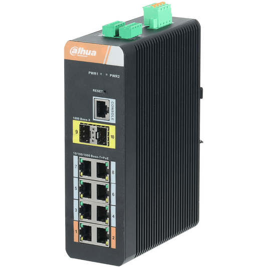 Dahua 8-Port Industrial PoE Gigabit Switch (DH-PFS4210-8GT-DP)