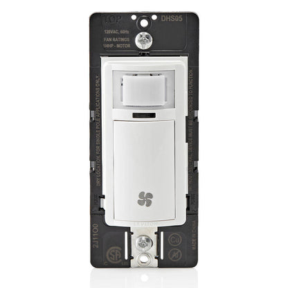 Leviton Decora In-Wall Humidity Sensor and Fan Control Switch, White (DHS05-1LW)