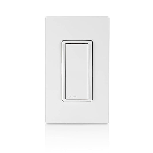 Interrupteur Wi-Fi intelligent Leviton Decora sans neutre (pont MLWSB-1BW requis) (DN15S-1BW)