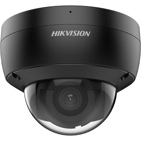Hikvision IP Network AcuSense Dome Camera, 4MP, IR, IK10, Mic, 2.8mm, Black (DS-2CD2143G2-IU-2.8MM-B)