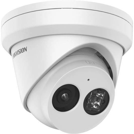 Hikvision IP Network AcuSense Turret Camera, 4MP, IR, 2.8mm, White (DS-2CD2343G2-IU-2.8MM)