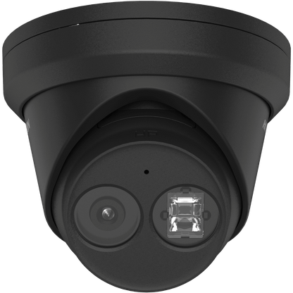 Hikvision IP Network AcuSense Turret Camera, 4MP, IR, IK10, Mic, 4mm, Black (DS-2CD2343G2-IU-4MM-B)