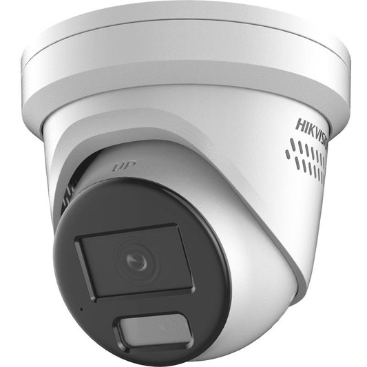 Luz estroboscópica IP ColorVu de 4 MP y advertencia audible de torreta fija Hikvision, 4 mm (DS-2CD2347G2-LSU/SL-4MM)