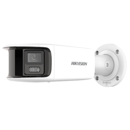 Cámara IP bala panorámica Hikvision ColorVu de 8 MP, 4 mm, blanca (DS-2CD2T87G2P-LSU/SL-4MM)