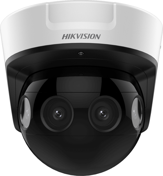 Cámara domo Darkfighter Hikvision de 8 MP para exteriores, 180 grados (2 x 4 MP), 4 mm (DS-2CD6924G0-IHS)