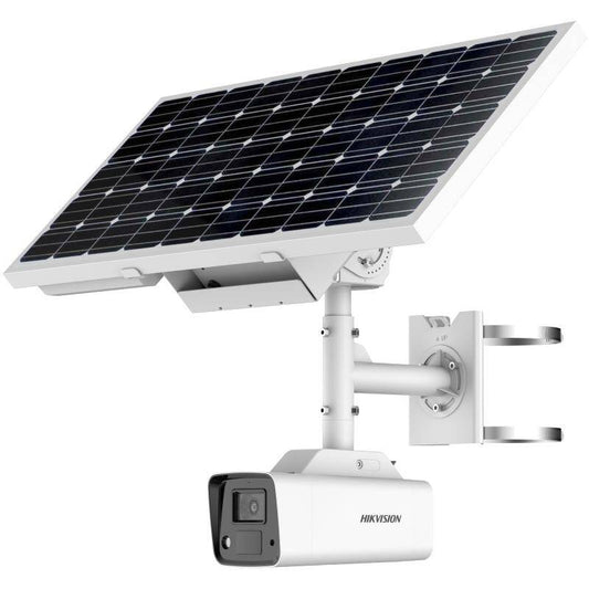 Kit de cámara de seguridad celular 4G Hikvision ColorVu de 4 MP con energía solar, bala de 4 mm (DS-2XS2T47G1-LDH/4G/C18S40(4MM)/EE. UU.)