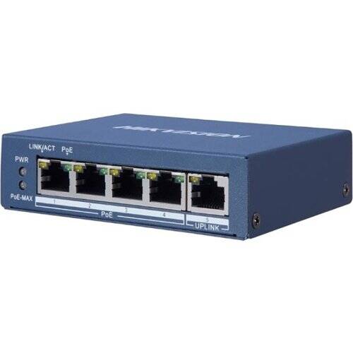 Hikvision 4-Port Gigabit Unmanaged PoE+ Switch (DS-3E0505P-E)