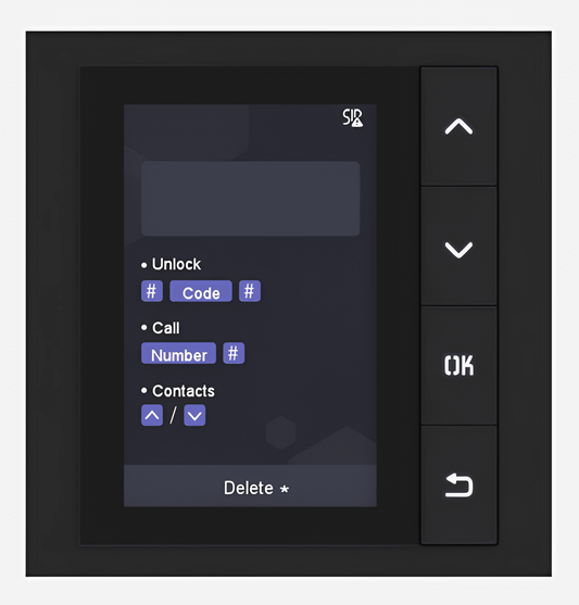 Hikvision Video Intercom Modular Station Sub Module - 3.5" LCD 4 Buttons (DS-KD-DIS)