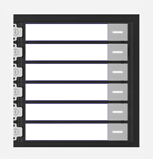 Hikvision Video Intercom Modular Station Sub Module - 6 Call Buttons (DS-KD-KK)