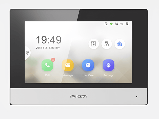 Hikvision 7" TFT Touchscreen IP Video Intercom Indoor Station (DS-KH6320-WTE1)